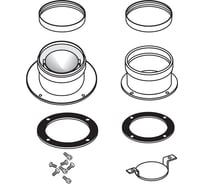 Комплект базовый для раздельного воздухозабора и дымоотвода котлов Dual Fondital 0SDOPPIA03