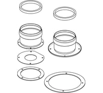 Комплект базовый для раздельной системы 80 мм компактных котлов Fondital 0SDOPPIA07
