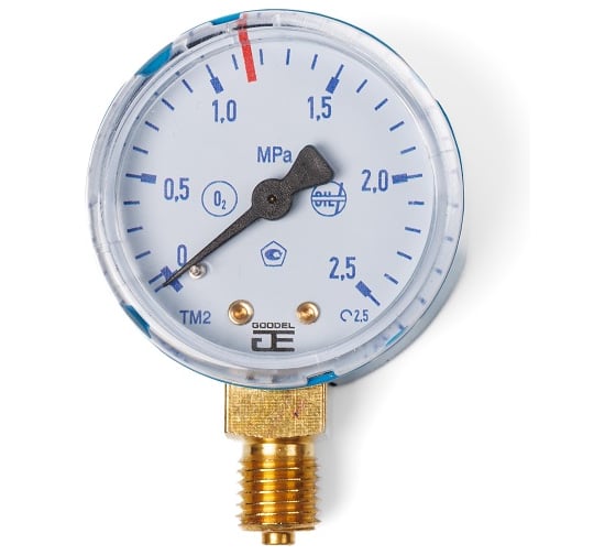 Манометр кислородный GOODEL 2,5 МПа GК4.01.02