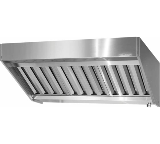 Зонт вытяжной полуоткрытый Mecon ЗВПн - 1000x1000x400 Norma Inox, пристенный ЗВП-NIn10010040-п