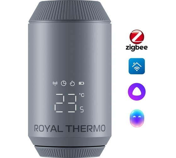 Термостат радиаторный электронный Royal Thermo Smart Heat 2.0, серебристый НС-1735440