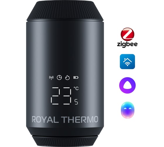 Термостат радиаторный электронный Royal Thermo Smart Heat 2.0, черный НС-1735445