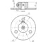Фланец для канального датчика температуры Завод RGP D=8 мм MF-8-M 2
