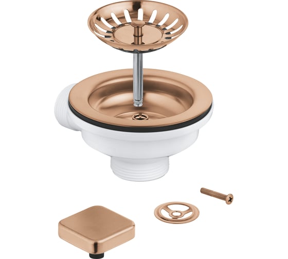 Сливной гарнитур Grohe кухонной мойки с 1 чашей теплый закат матовый 40400DL0