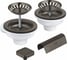 Сливной гарнитур кухонной мойки Grohe с 2 чашами, темный графит, матовый 40999AL0 1