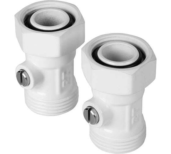 Набор нижнего подключения Royal Thermo Design прямой раздельный 3/4х3/4ЕК (белый) НС-1788191