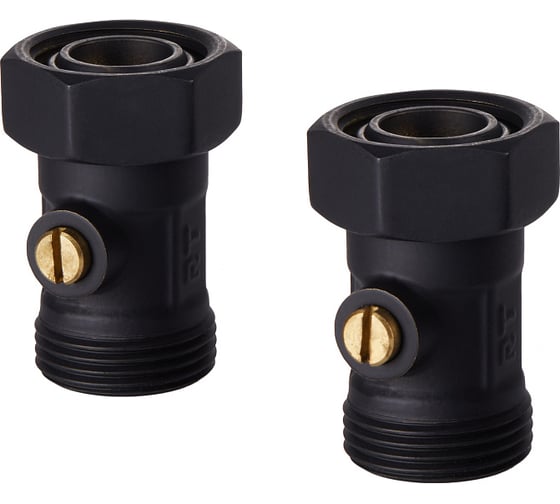 Набор нижнего подключения Royal Thermo Design прямой раздельный 3/4х3/4ЕК (черный) НС-1788192