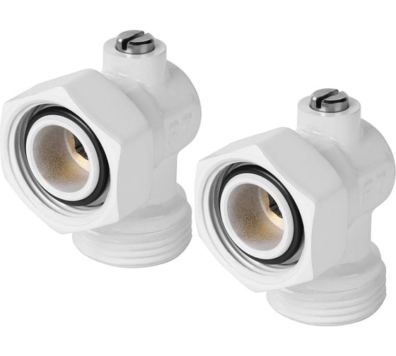 Набор нижнего подключения Royal Thermo Design угловой раздельный 3/4х3/4ЕК (белый) НС-1788196