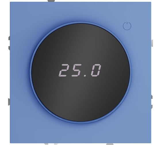 Терморегулятор электронный Voltum S70 с индикацией и датчиком, для теплого пола, (деним) VLS070115