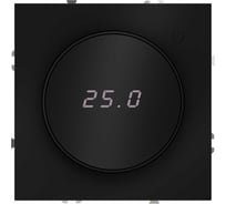 Терморегулятор электронный Voltum S70 с индикацией и датчиком, для теплого пола, (черный матовый) VLS070108