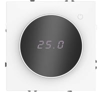 Терморегулятор электронный Voltum S70 с индикацией и датчиком, для теплого пола, (белый матовый) VLS070102
