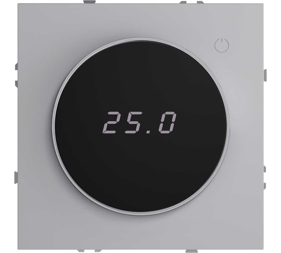Терморегулятор электронный Voltum S70 с индикацией и датчиком, для теплого пола, (серый) VLS070116