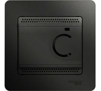 Терморегулятор для теплого пола с датчиком Systeme Electric Glossa антрацит 10A GSL000738