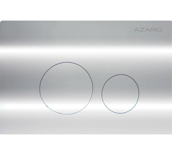 Клавиша смыва Azario AZ-SS-002-CH Нью-ТС из нержавеющей стали, круглая, хром глянец, 245×162,5×30,4 мм, для инсталляций AZ-G12 и AZ-TS006T 00098421