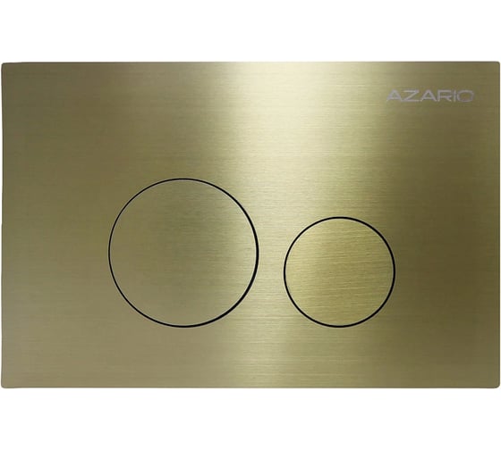 Клавиша смыва Azario AZ-SS-002-G Нью-ТС из нержавеющей стали, круглая, золотая матовая, 245×162,5×30,4 мм, для инсталляций AZ-G12 и AZ-TS006T 00098425