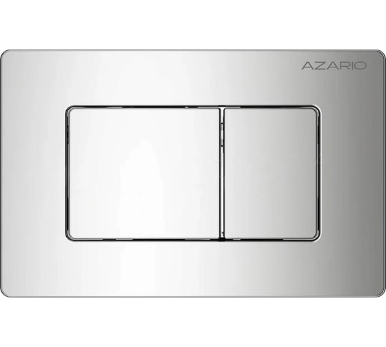 Клавиша смыва Azario AZ-SS-003-CH Нью-ТС из нержавеющей стали, квадратная, хром глянец, 242×165×29,8 мм, для инсталляций AZ-G12 и AZ-TS006T 00098426
