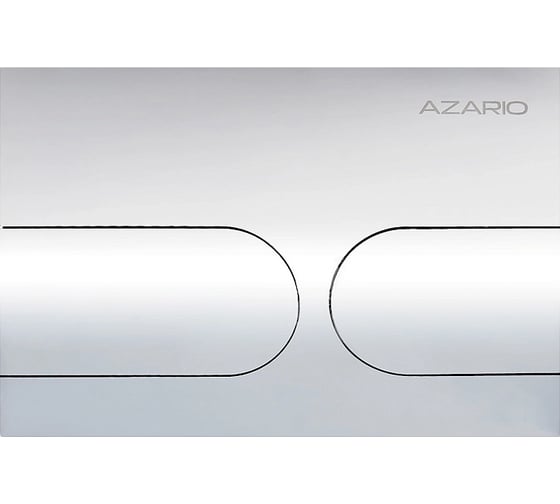 Клавиша смыва Azario AZ-SS-001-CH Нью-ТС из нержавеющей стали, овальная, хром глянец, 245×162,5×30,2 мм, для инсталляций AZ-G12 и AZ-TS006T 00098417