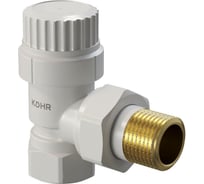 Вентиль термостатический Kohr 1/2 угловой белый KTC 0012W