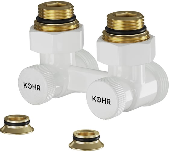 Узел нижнего подключения KOHR 1/2x3/4 угловой белый LC 02025W
