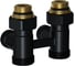 Узел нижнего подключения KOHR 1/2x3/4 прямой черный LC 01025B 3