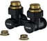 Узел нижнего подключения KOHR 1/2x3/4 угловой черный LC 02025B 1