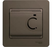 Электронный термостат теплого пола с датчиком Systeme Electric Glossa шоколад SE GSL000838