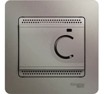 Электронный термостат теплого пола с датчиком Systeme Electric Glossa платина SE GSL001238