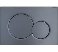 Клавиша смыва AZARIO NEW оружейная сталь (матовый), пластик, круглая 240х160х7мм (инст.AZ-501A и AZ-H401A) 00097781