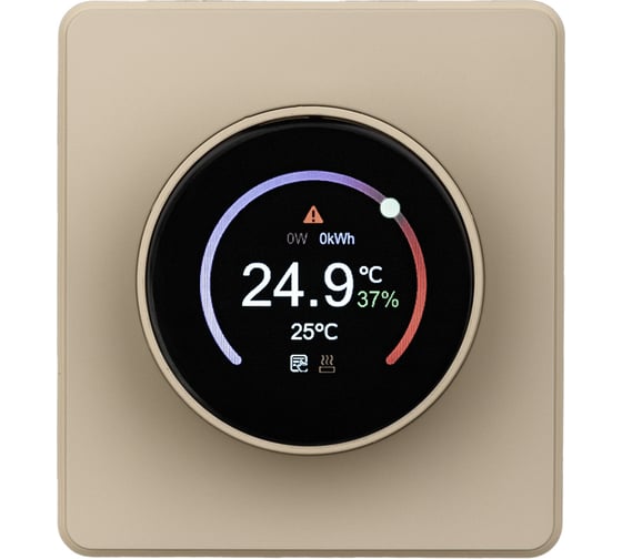 Терморегулятор KRANZ ROUND Wi-Fi с/у шелк KR-78-0728-7
