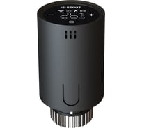 Умная термостатическая головка STOUT Zigbee черная STE-2070-703021 PEE9H4H4OSNG3H