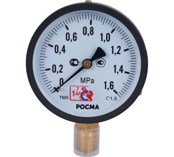 Манометр коррозионностойкий Росма ТМ-510Р.00(0-0,1MPa)M20x1,5.1,0.Зав.№.O2
МАНОМЕТР общетехнический 100 мм, Тип - ТМ-510Р, радиальное присоединение, 0-0,1MPa, резьба M20x1,5. УТ-00055419
