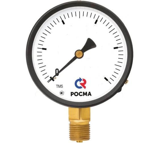 Манометр РОСМА коррозионностойкий виброустойчивый 150мм, Тип - ТМ-621ТЭ. Диапазон 0-1,6кгс/см² УТ-00060090