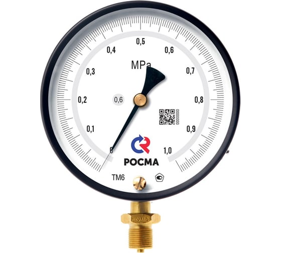 Манометр точных измерений РОСМА. Диапазон -0,1-0,3MPa 00000013525