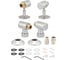Комплект для п/с SMT 3/4ВРх1/2НР с эксцентр.,отражат. хром, SMT750/2SCH040504CN 1