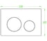 Клавиша смыва Azario NEW хром глянец, пластик (инст.AZ-H401A и AZ-501A) 00096858 2