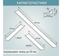 Комплект акриловых бордюров для ванной BNV "Пандора" 4603312129474