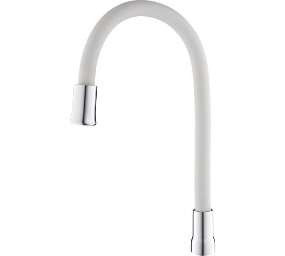 Излив для кухни AQUEDUC 348896, 50 см, гибкий силикон, аэратор и гайка ABS пластик, белый, ЭК000148896