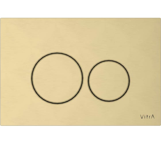Кнопка смыва для инсталляции Vitra Origin, брашированное золото, двойной смыв, 740-2425