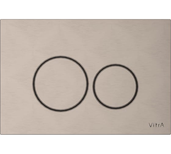 Кнопка смыва для инсталляции Vitra Origin, брашированный никель, двойной смыв, 740-2495