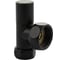 Кран для полотенцесушителей чёрный манжетный угловой Санакс 1 х 3/4, г/г 398ч 3