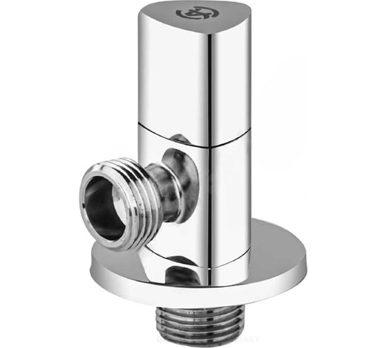 Вентиль угловой латунный бытовой с отражателем Aquasfera 1076 G1/2 Ру16 р/р маховик треугольный блистер 1076-11 022-8826