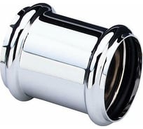 Муфта Viega 32 мм (латунь), с двумя уплотнительными кольцами, хром 102371