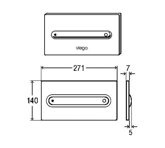 Кнопка смыва Viega Visign for Style 11 для Visign2, матовый хром 597139