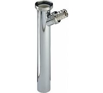 Отвод Viega 1 1/4"х200, штуцер 3/4" для сливного шланга, хром 103033
