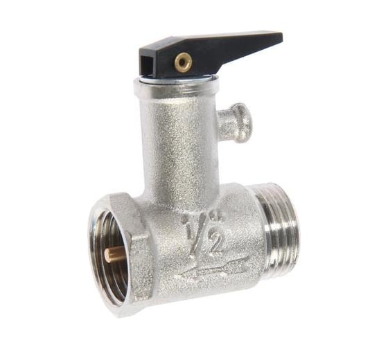 Предохранительный клапан для водонагревателя Zein engr 1/2", с курком, латунь, никелированный 5149052 1