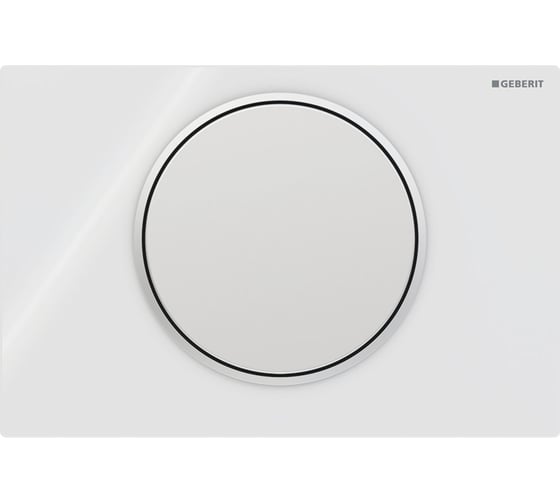 Клавиша смыва для инсталляции Geberit Sigma10 одинарный смыв, белый/хром матовый 115.758.KL.5