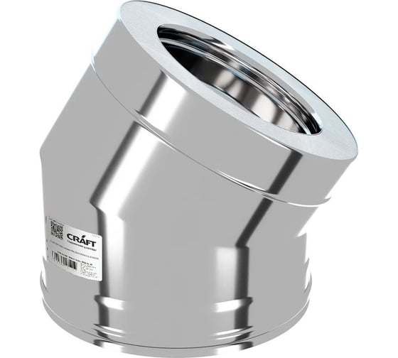 Колено сэндвич 30° КРАФТ ГАЗ-50 сталь 316, 0.5 мм, сталь 304, 0.5 мм, диаметр 250x350 мм c342504