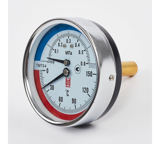 Термоманометр BD ТМТБ БД 41Т.3 0-150 °C, 0-0.4 МПа, класс точности 2.5, G1/2 880251187
