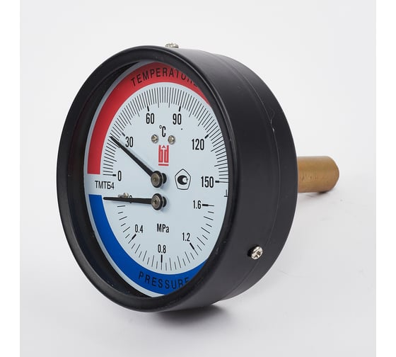 Термоманометр BD ТМТБ БД 41Т.3 0-150 °C, 0-0.25 МПа, класс точности 2.5, G1/2 880249187
