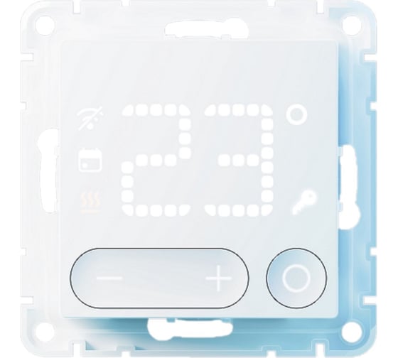 Термостат для теплого пола Systeme Electric AtlasDesign Smart, с датчиком, Zigbee, 16 А, мех., белый ATN000138Z